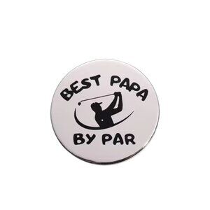 Best Papa By Par Golf Ball Marker - Magnetic With Hat Clip-New!